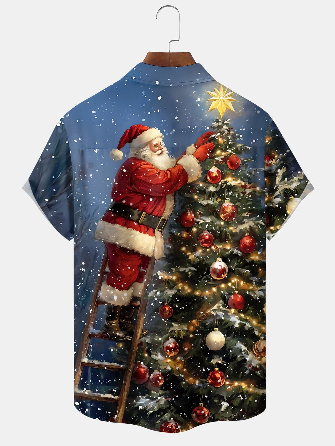 Alohadaddy Holiday Christmas 3D Christmas Tree Santa Claus Vintage Shirt