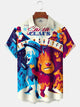 Alohadaddy Retro Cartoon Holiday Christmas Santa Claus Shirt
