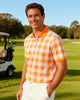 Alohadaddy® Basic Collection Casual Check Geometric Short-Sleeve Polo Shirt