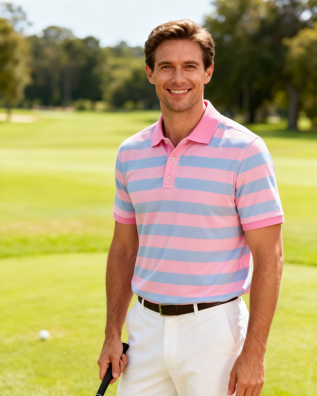 Alohadaddy® Basic Collection Casual Check Geometric Short-Sleeve Men&