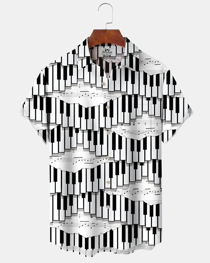 Alohadaddy® Retro 3D Musical Piano Key Notes Men&