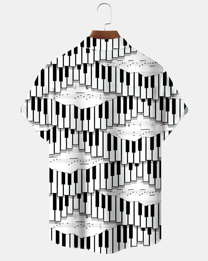 Alohadaddy® Retro 3D Musical Piano Key Notes Men&
