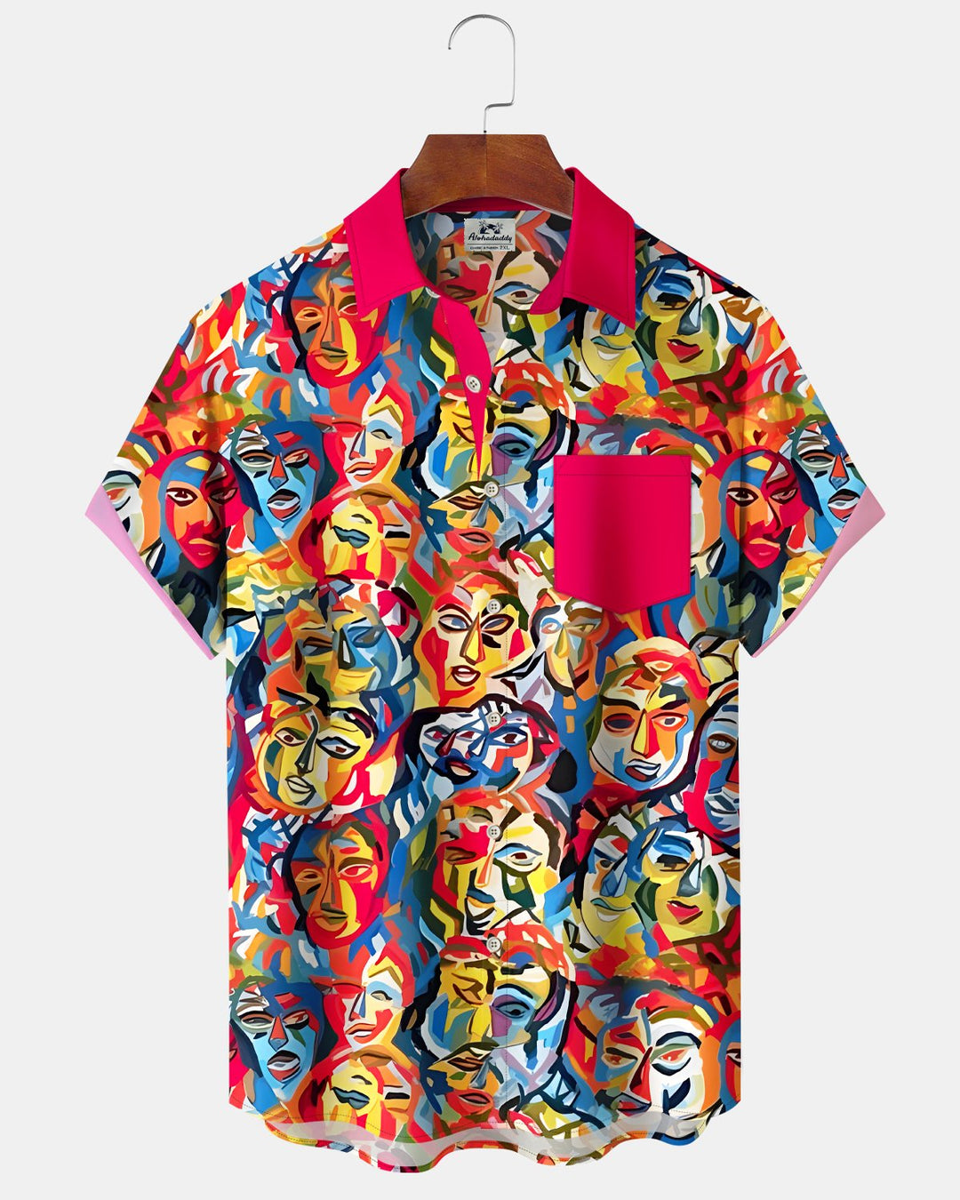 Alohadaddy® Retro Abstract Portrait Picasso Color Block Men&