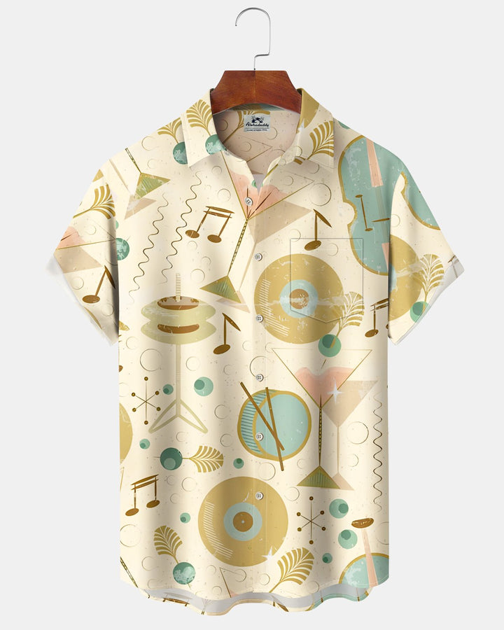 Alohadaddy® Retro Atomic Geometric Cocktail Note Men&