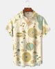Alohadaddy® Retro Atomic Geometric Cocktail Note Men's Short-Sleeve Shirt