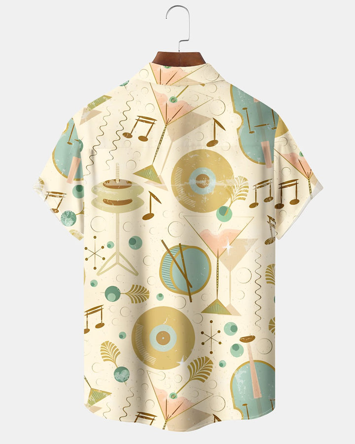 Alohadaddy® Retro Atomic Geometric Cocktail Note Men&