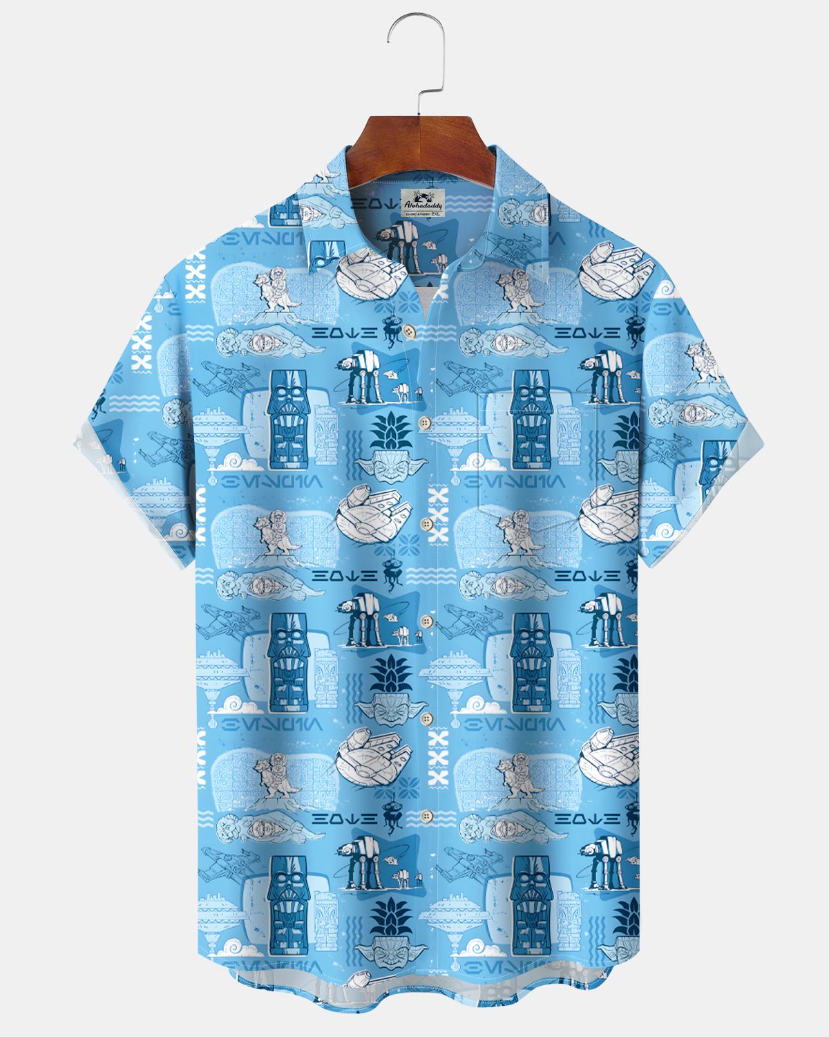 Alohadaddy® Hawaiian Tiki Movie Spaceship Short-Sleeve Shirt