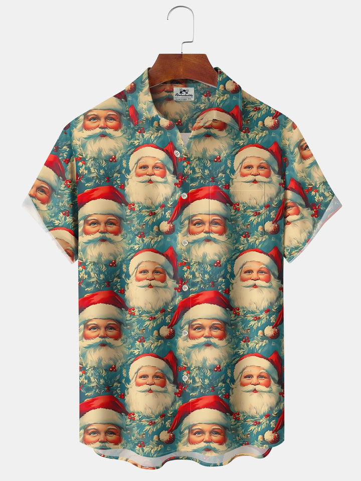 Alohadaddy 60s Vintage Christmas Holiday Santa Holiday Hawaiian Shirt