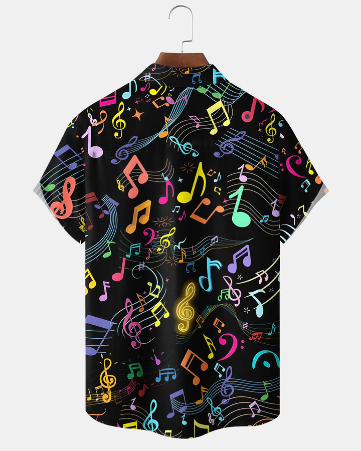 Alohadaddy® Retro Music Gradient Notes Hawaiian Shirt
