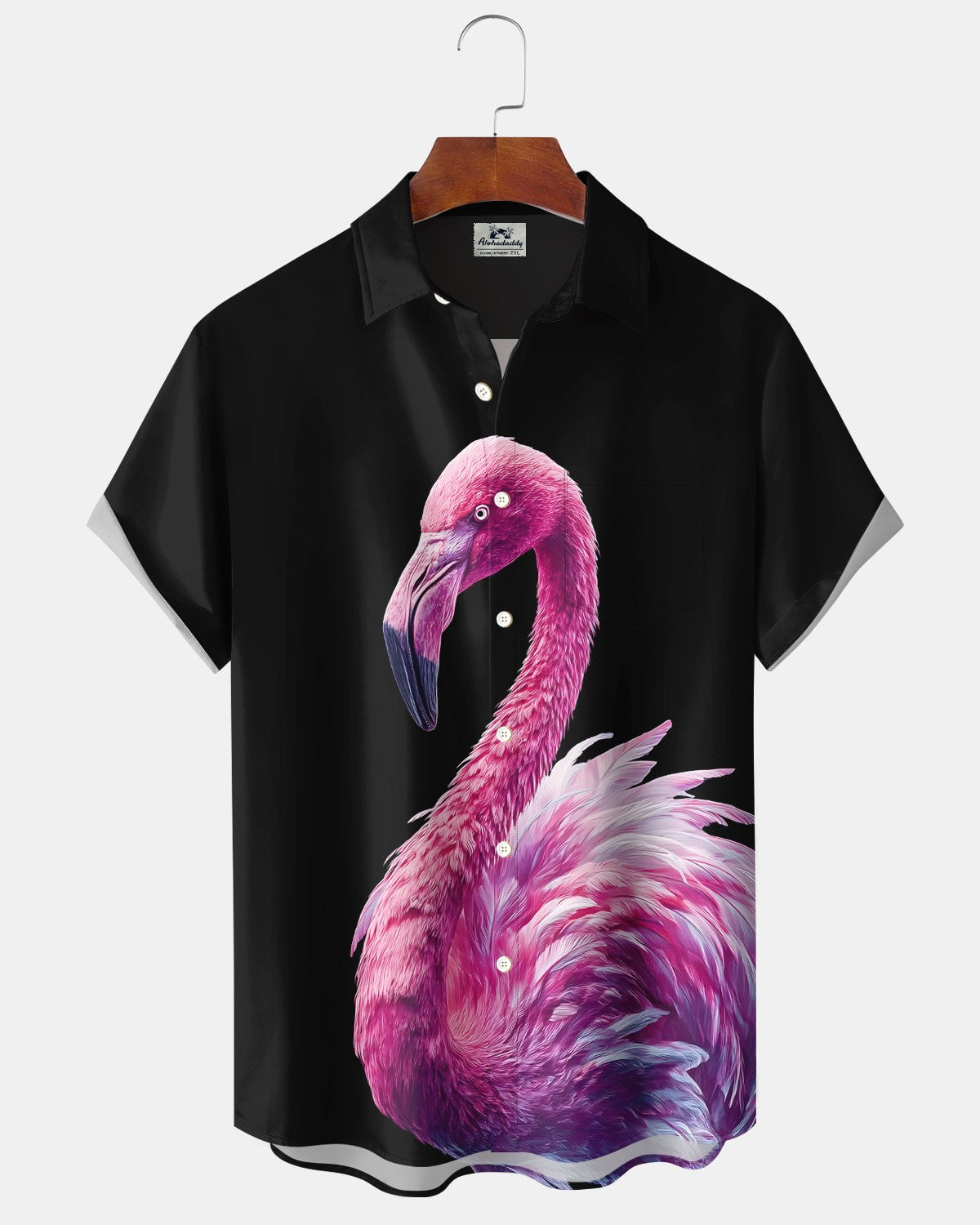 Alohadaddy® Hawaiian Resort Beach Flamingo Short-Sleeve Shirt