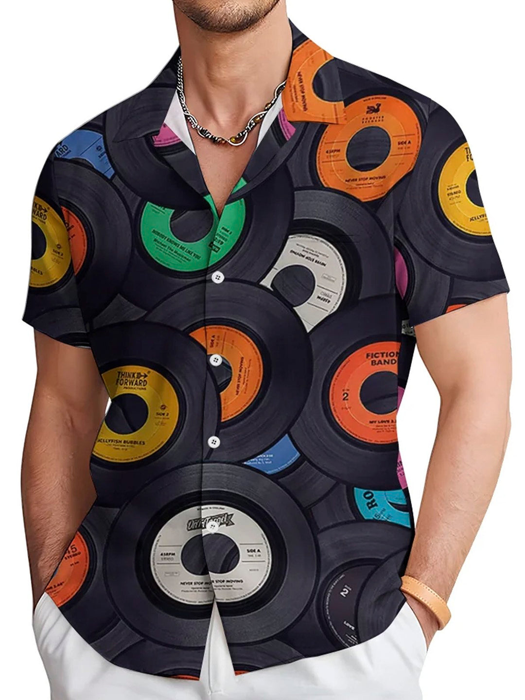 Alohadaddy Retro Music 3D Digital Print Men&