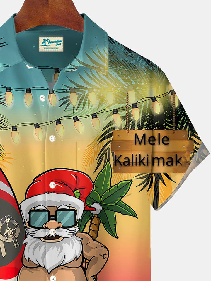 Alohadaddy Christmas Beach Lights Print Men&