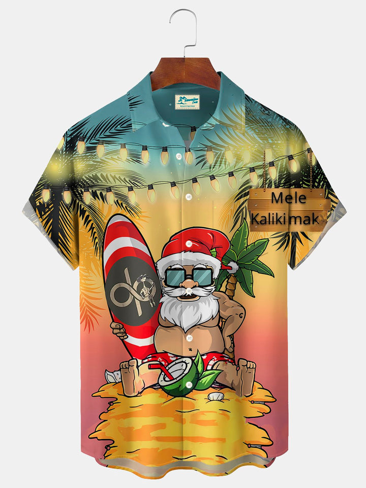 Alohadaddy Christmas Beach Lights Print Men&