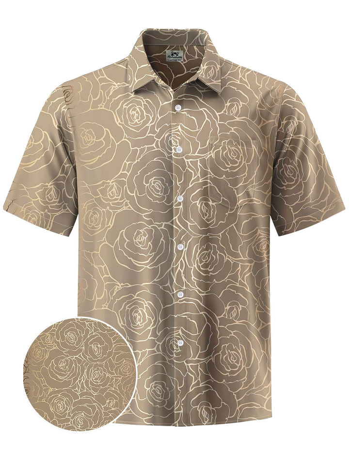 Alohadaddy® Hawaiian Floral Print Moisture Wicking Men&