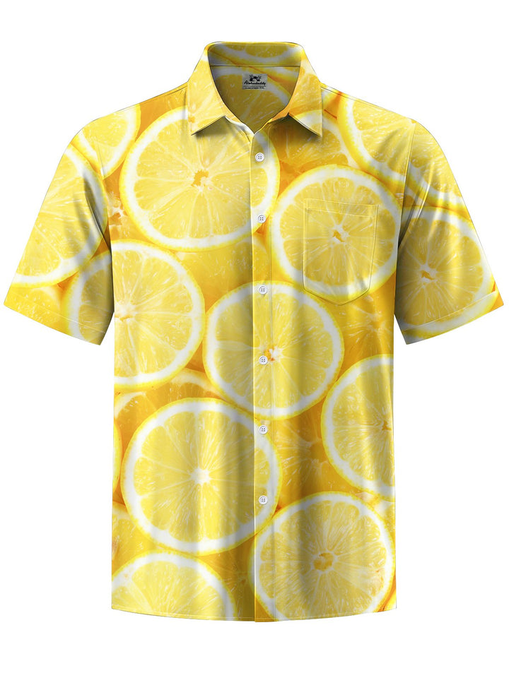 Alohadaddy® Hawaiian Lemon Art Print Chest Pocket Men&