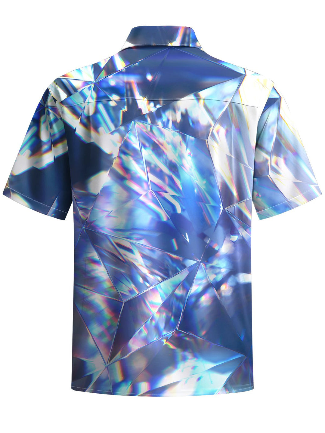 Alohadaddy® Casual Crystal Texture Art Print Chest Pocket Men&