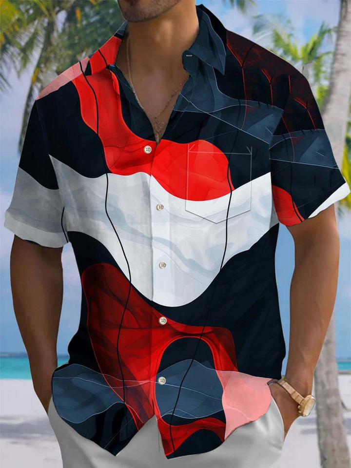Alohadaddy® Vintage Abstract Art Print Pocket Stretch Men&