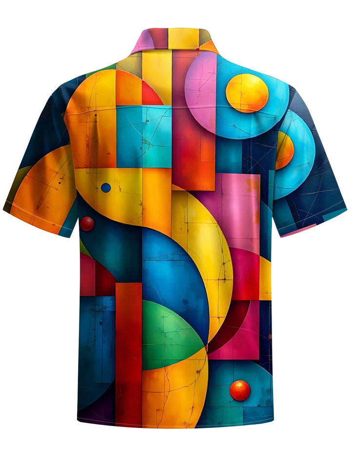 Alohadaddy® Vintage Geometric Art Print Pocket Stretch Men&
