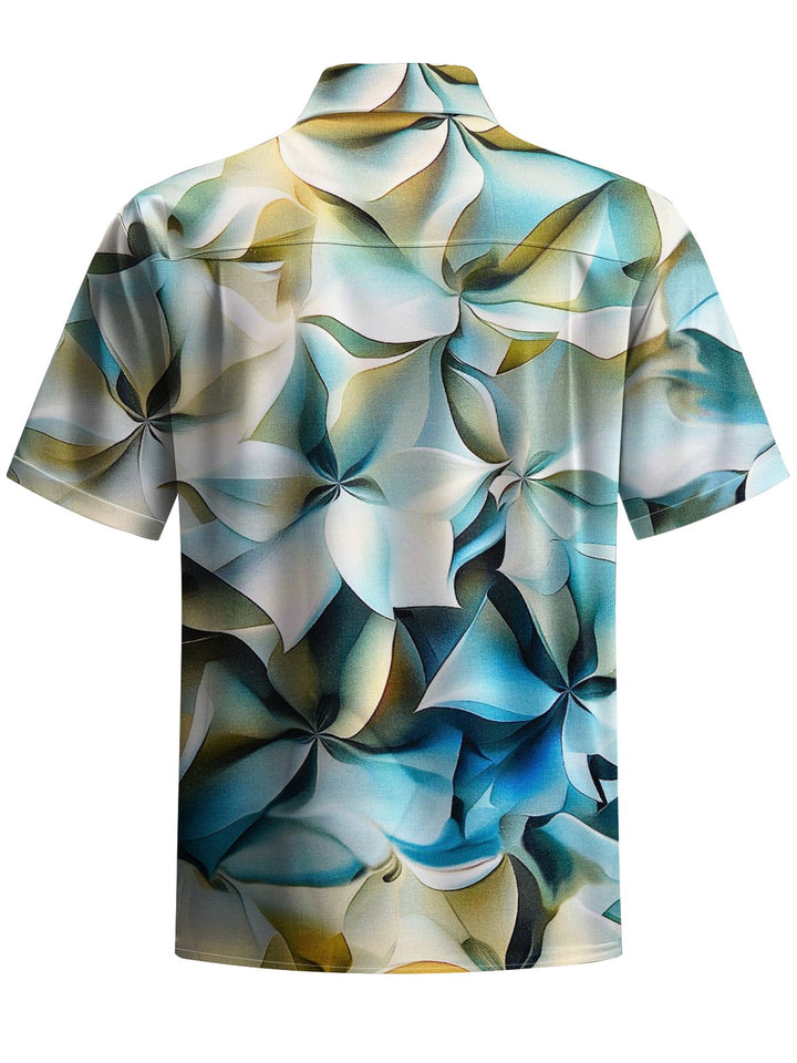 Alohadaddy® Casual Abstract Flower Print Art Pocket Stretch Men&