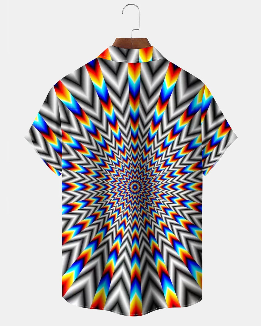 Alohadaddy® Casual Geometric Abstract Print Art Button Pocket Men&
