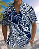Alohadaddy® Hawaiian Palm Leaf Print Art Button Pocket Cardigan Men's Short Sleeve Shirt