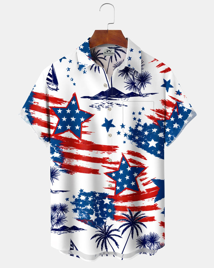 Alohadaddy® Vintage Flag Print Art Men&