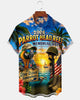 Alohadaddy® Hawaiian Parrot Print Art Button Pocket Cardigan Men's Short Sleeve Shirt