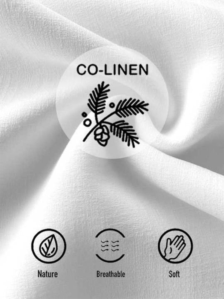 Camisa suelta de manga corta de lino y algodón para hombre