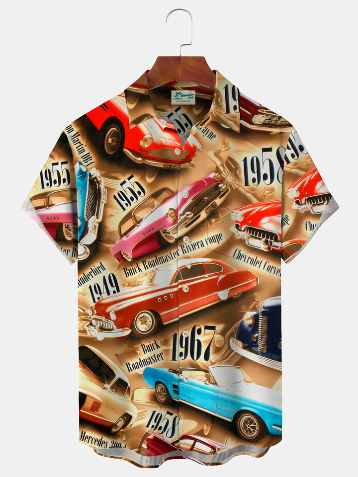 Alohadaddy 60s Retro Classic Car 3D Digital Print Men&