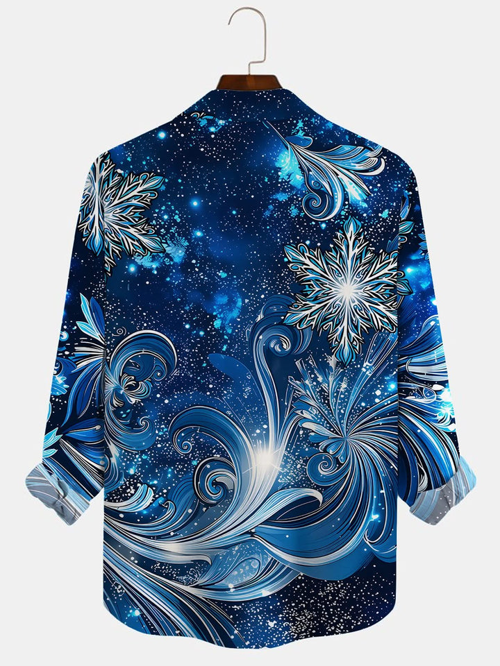 Alohadaddy® Christmas Stripe Snowflake Print Men&