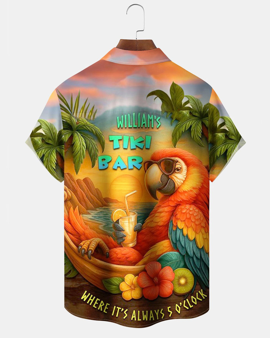 Alohadaddy® Hawaiian Parrot Vacation Print Pocket Stretch Men&