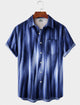 Alohadaddy® Men's Short-Sleeve Button-Down Shirt with Pocket ype: Abstract Print
