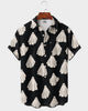 Alohadaddy® Men's Short-Sleeve Button-Down Shirt with Pocket Halloween Print