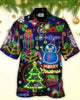Alohadaddy® Men's Short-Sleeve Button-Down Shirt with Pocket Christmas Print