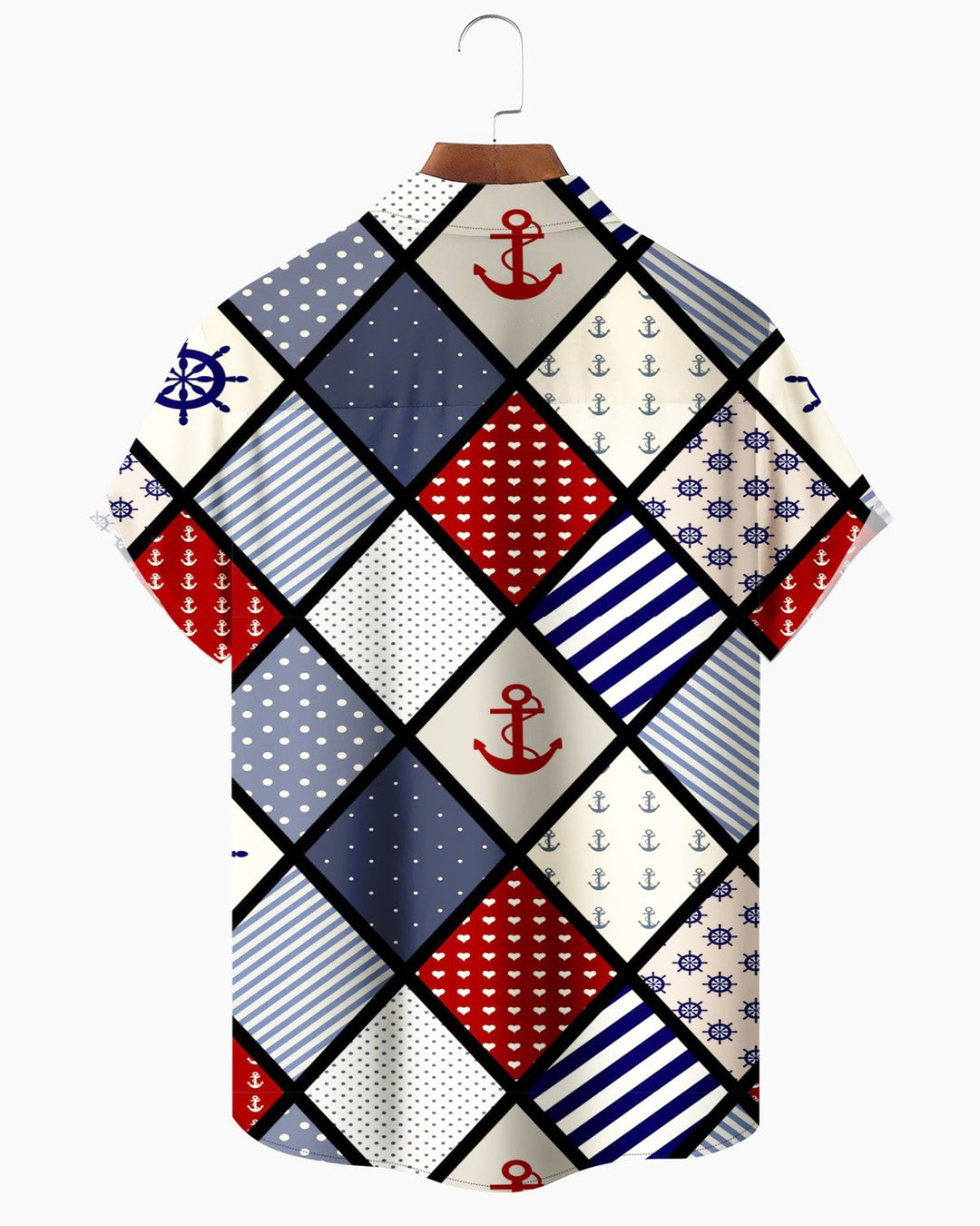 Alohadaddy® Retro Sailing Striped Polka Dot Print Men&