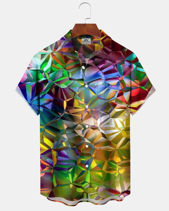 Alohadaddy® Casual Geometric Abstract Glitter Print Men&