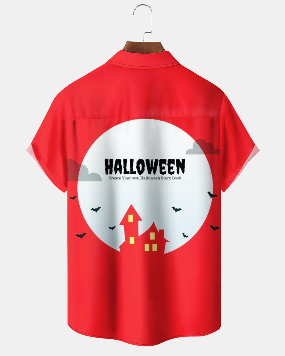 Alohadaddy® Halloween Castle Moon Bat Print Men&