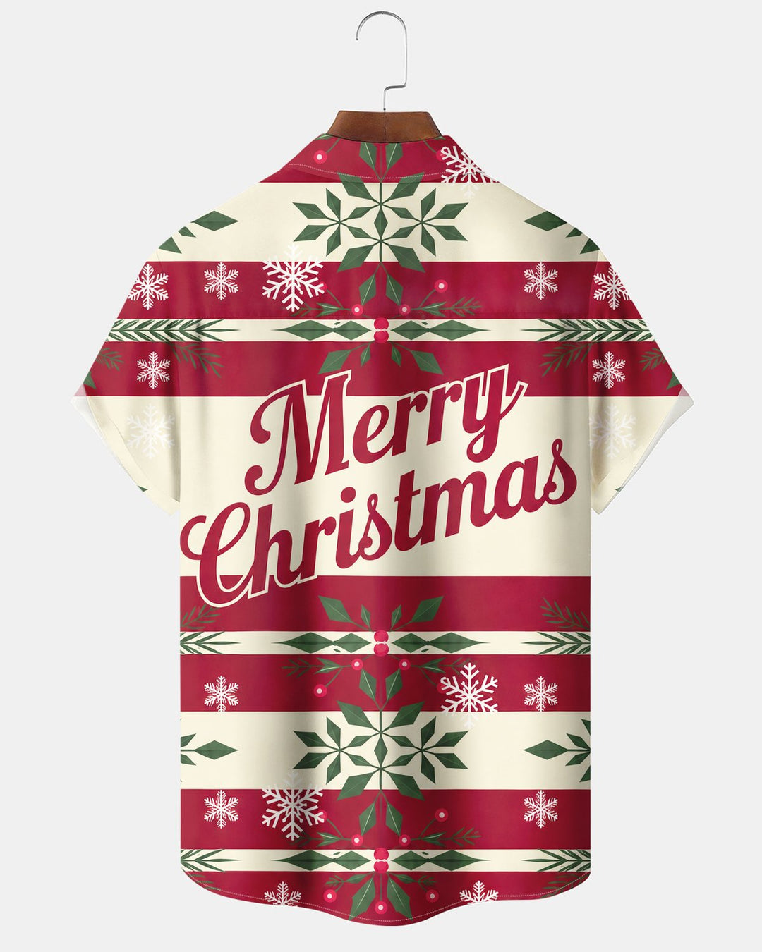 Alohadaddy® Holiday Christmas Letter Patchwork Floral Snowflake Print Men&