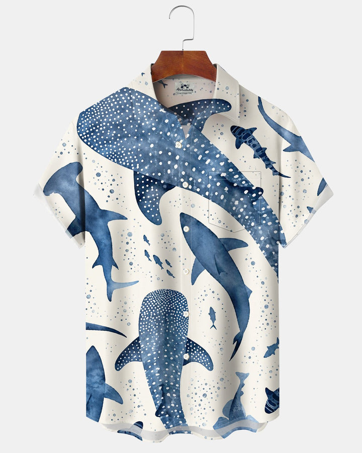 Alohadaddy® Casual Shark Polka Dot Print Men&