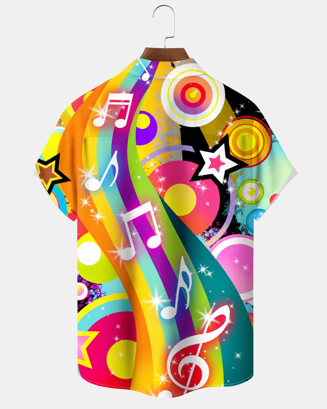 Alohadaddy® Casual Abstract Neon Music Note Print Men&