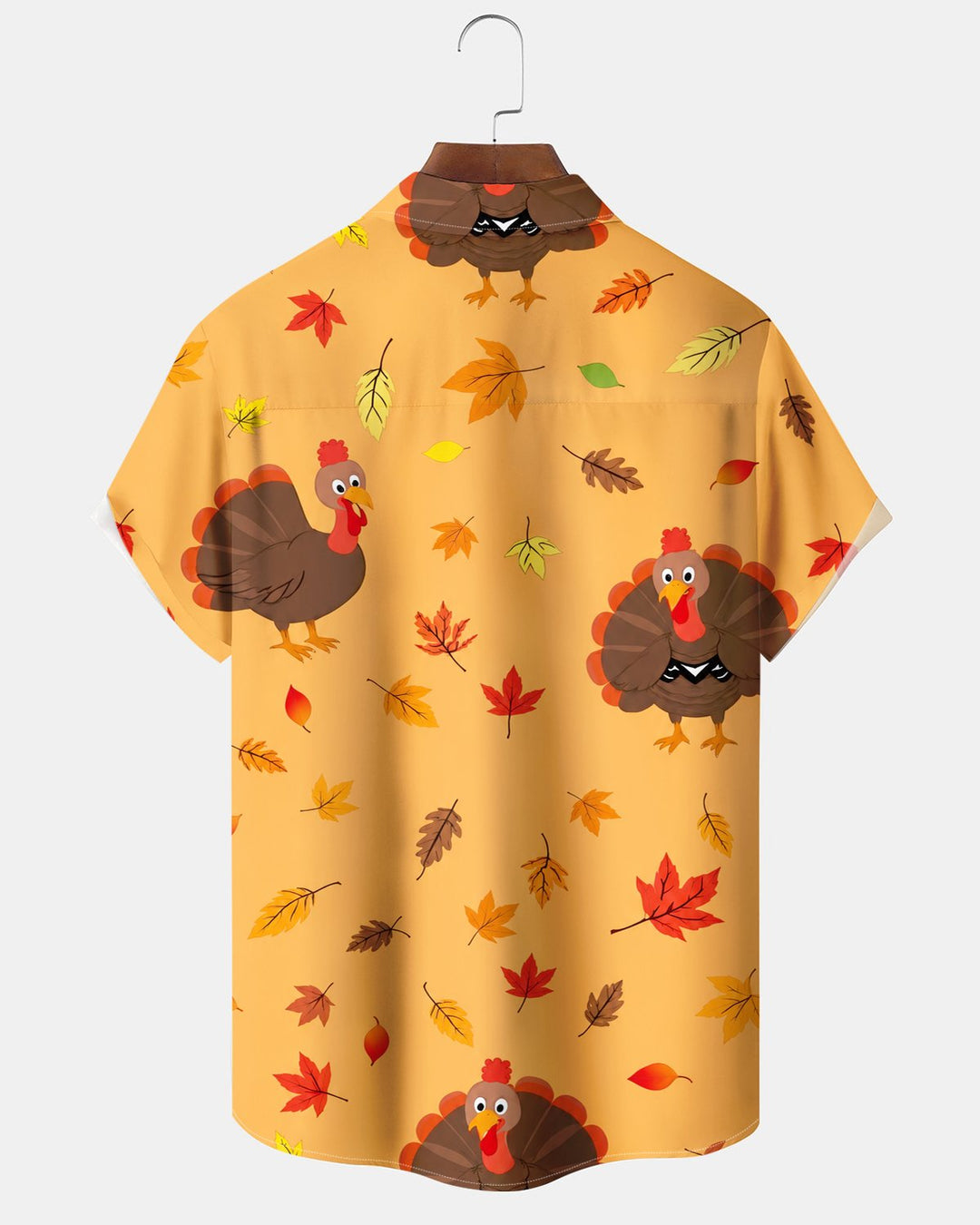 Alohadaddy® Thanksgiving Turkey and Maple Leaf Print Men&