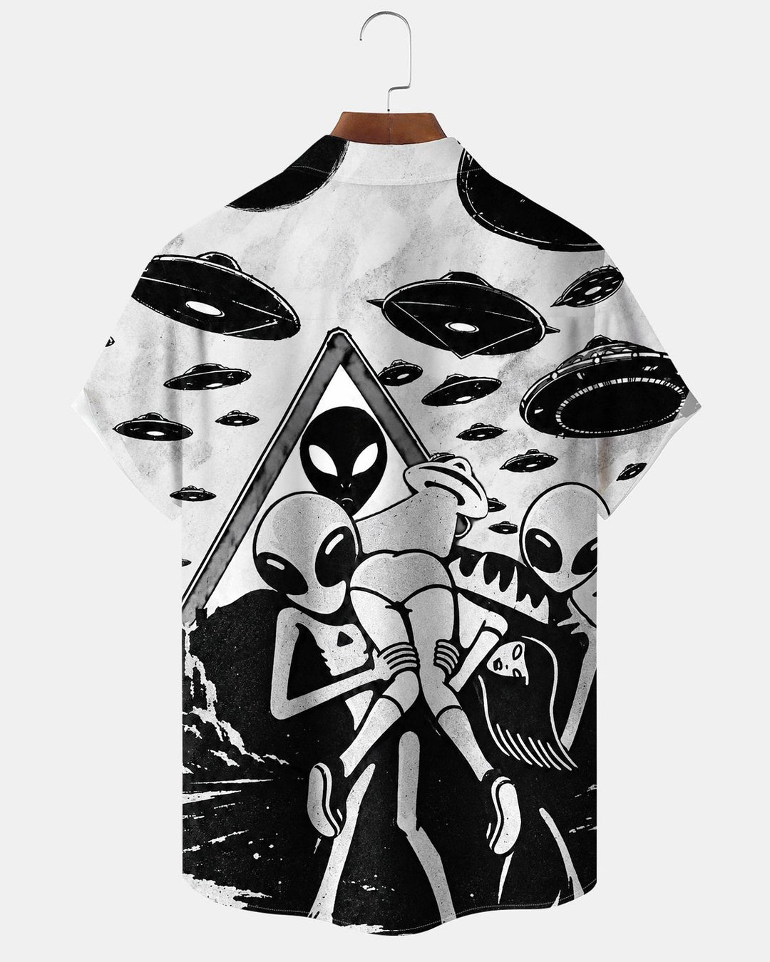 Alohadaddy® Casual Abstract Alien UFO Print Men&