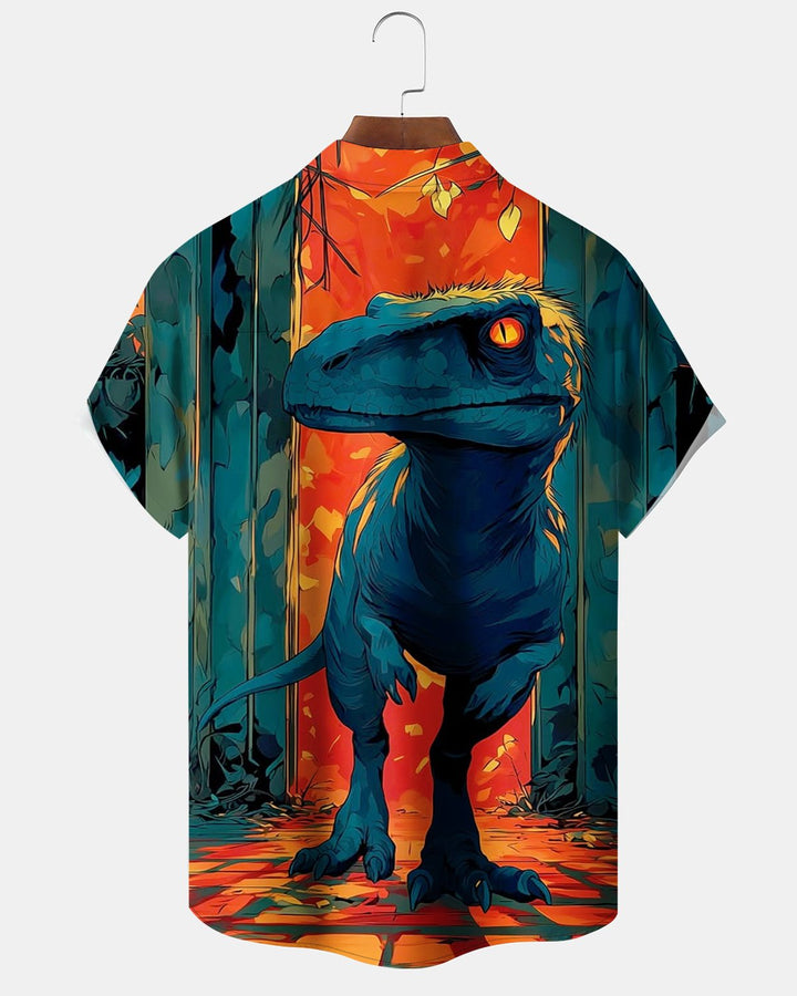 Alohadaddy® Casual Tyrannosaurus Rex Print Men&