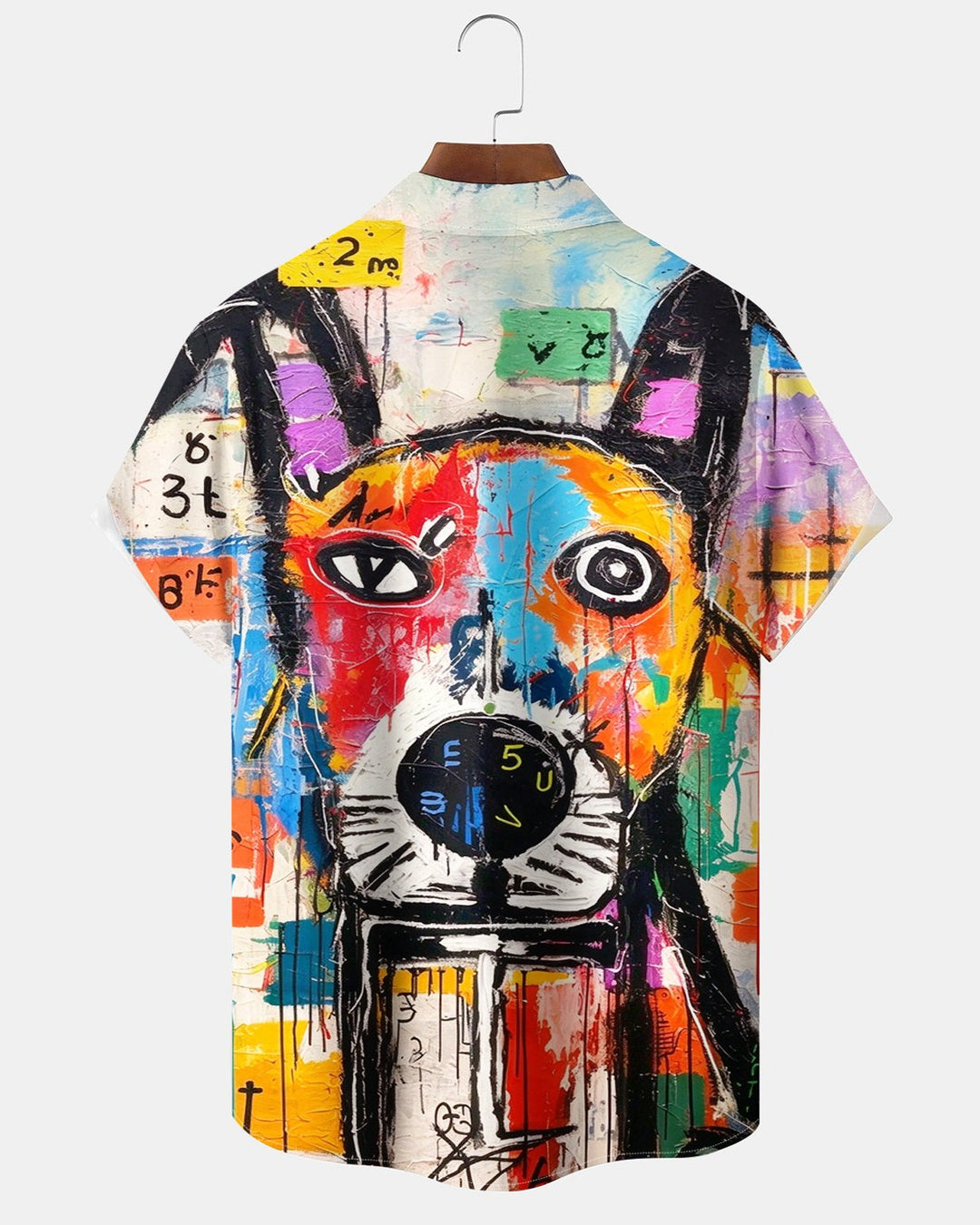 Alohadaddy® Casual Abstract Graffiti Art Dog Print Men&