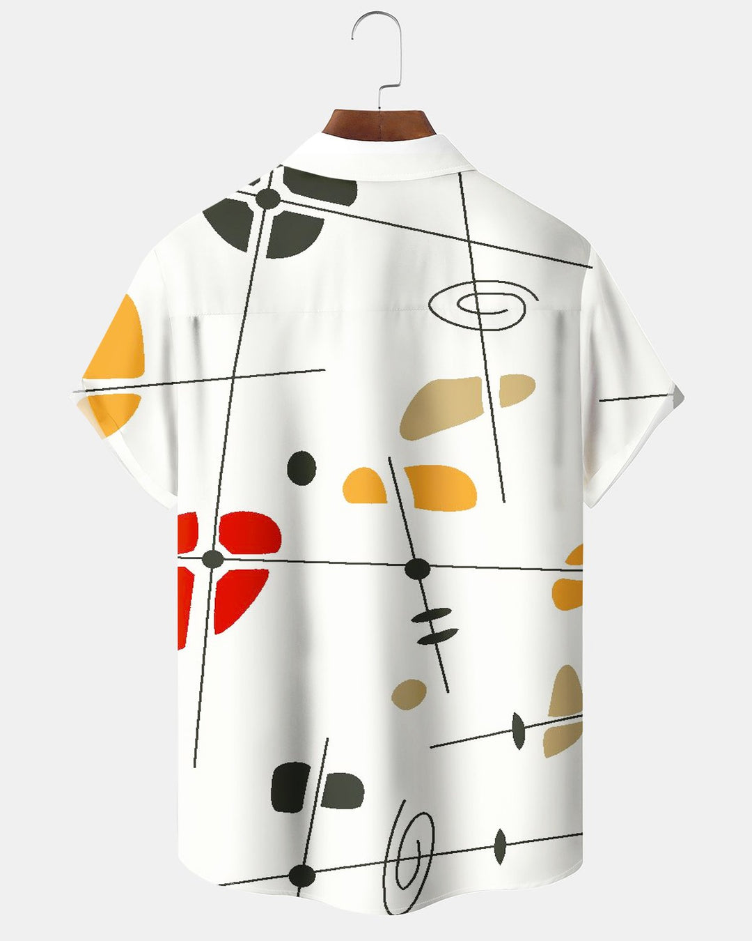 Alohadaddy® Casual Abstract Geometric Minimalist Print Men&