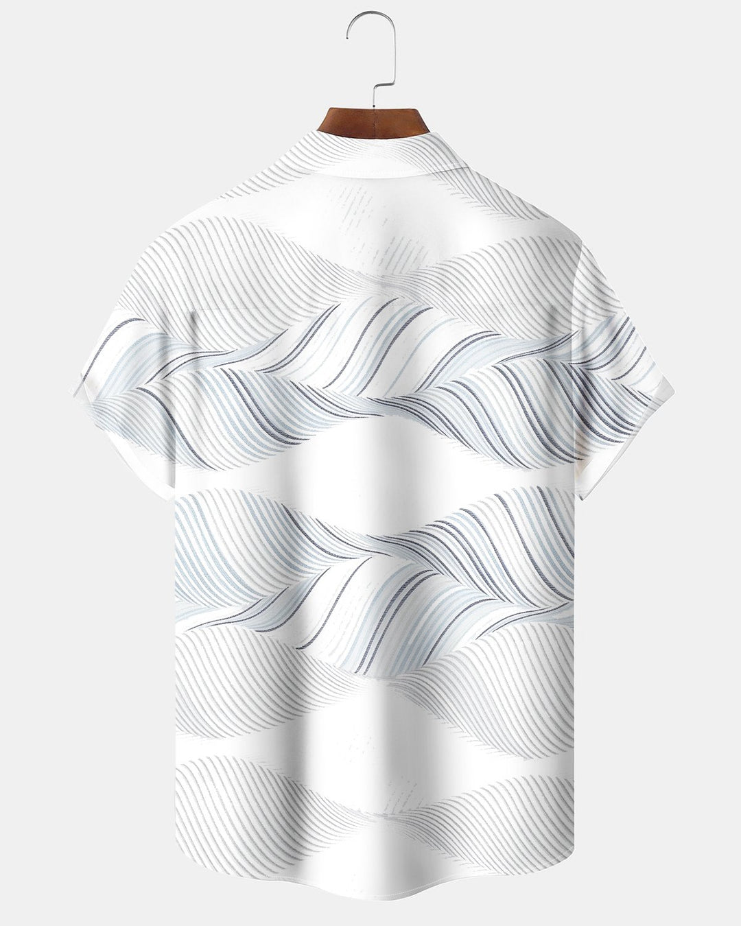 Alohadaddy® Casual Minimalist Striped Wave Print Men&