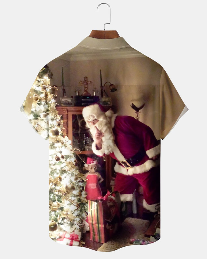 Alohadaddy® Holiday Christmas Fun Santa Claus Print Men&