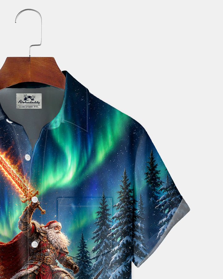 Alohadaddy® Holiday Christmas Santa Claus Warrior Aurora Car Print Men&