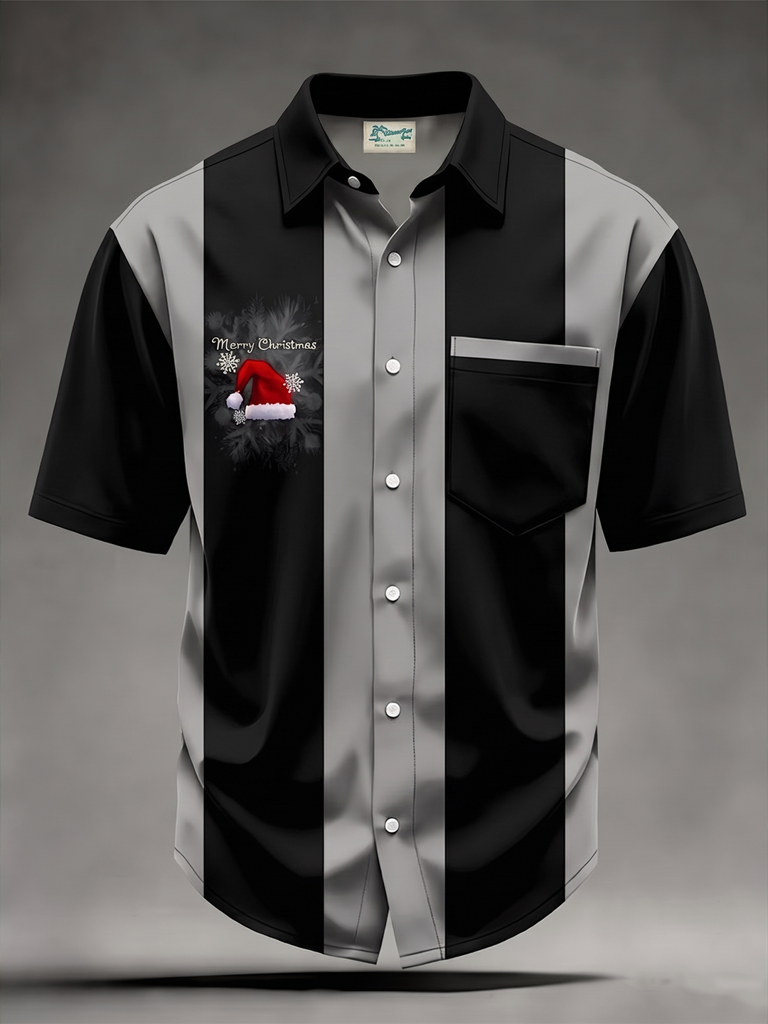 Christmas themed print Hawaiian shirt