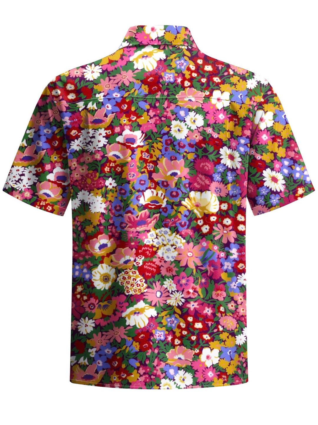 Alohadaddy® Hawaiian Floral Art Print Chest Pocket Mens Short Sleeve Shirt Big &amp; Tall